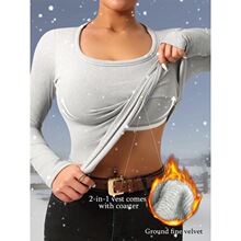 D 94200 U Neck Long Sleeve T Shirt ��ɫ����T�� �羳ŷ��