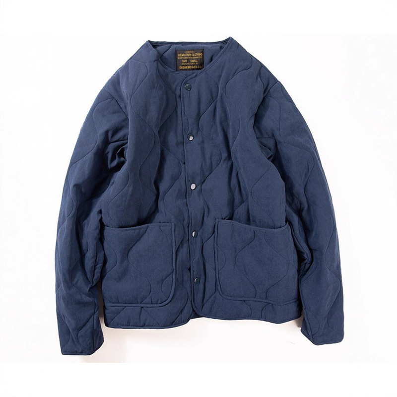 New Double-Sided Peach Skin Quilted Jacket Men's Ami Khaki Retro Quilted Hunting Jacket