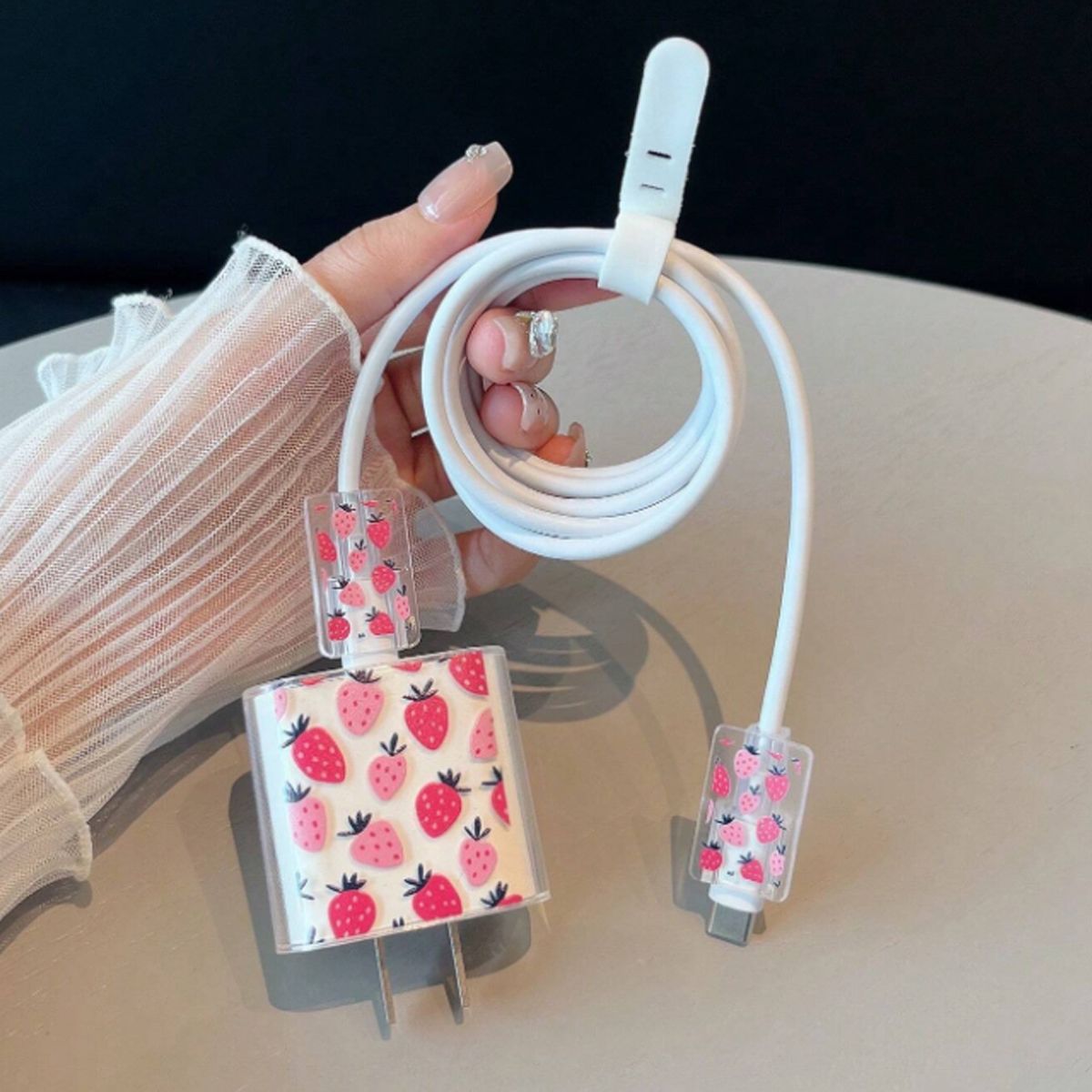 Apple 13 Funda protectora de datos Funda protectora de cargador de 20w Funda protectora de cable de datos Juego de cuatro piezas