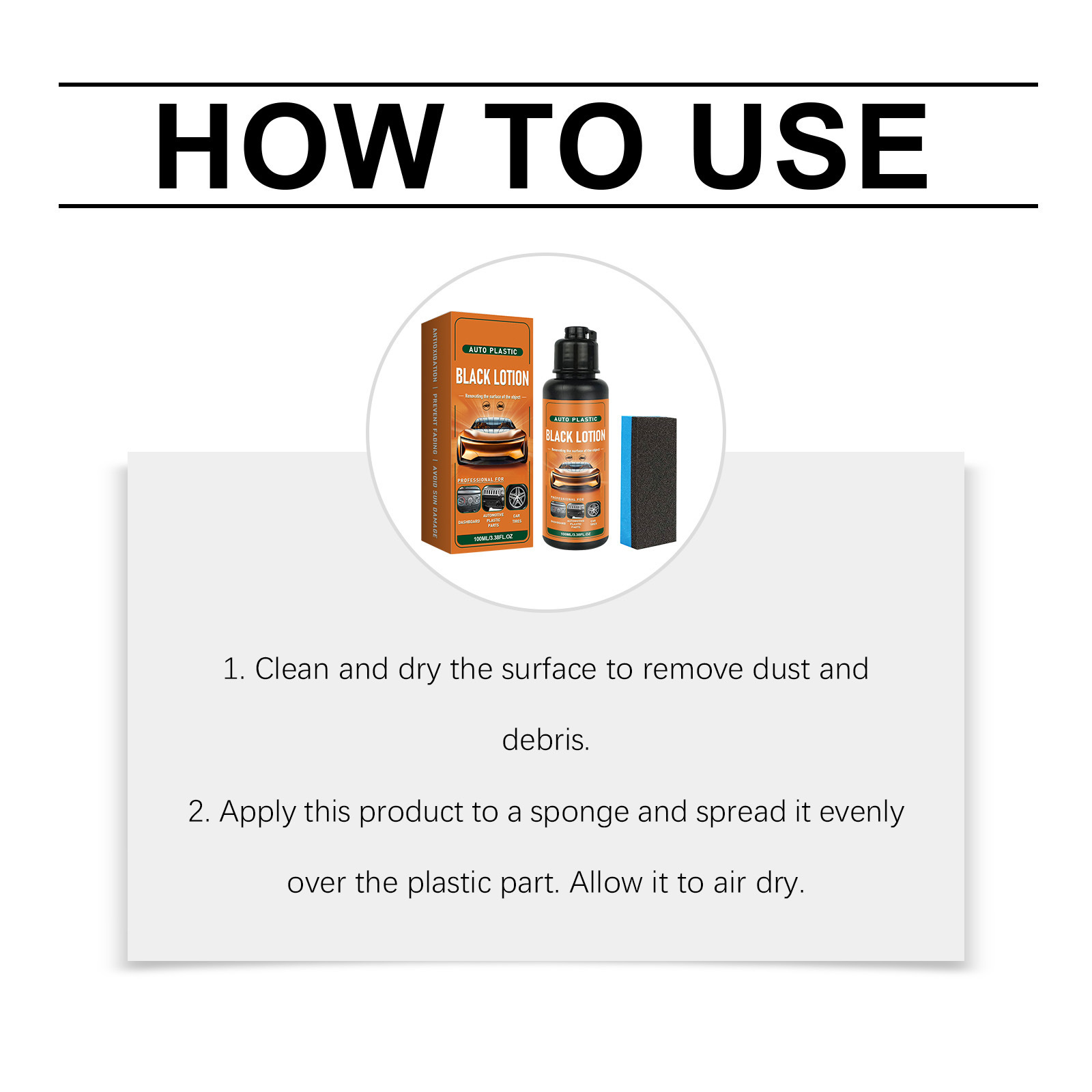 Car Plastic Refurbishment Agent, Interior Whitening Remover, Blackening and Brightening Agent, Anti-Aging Daily Care and Maintenance Cleaner