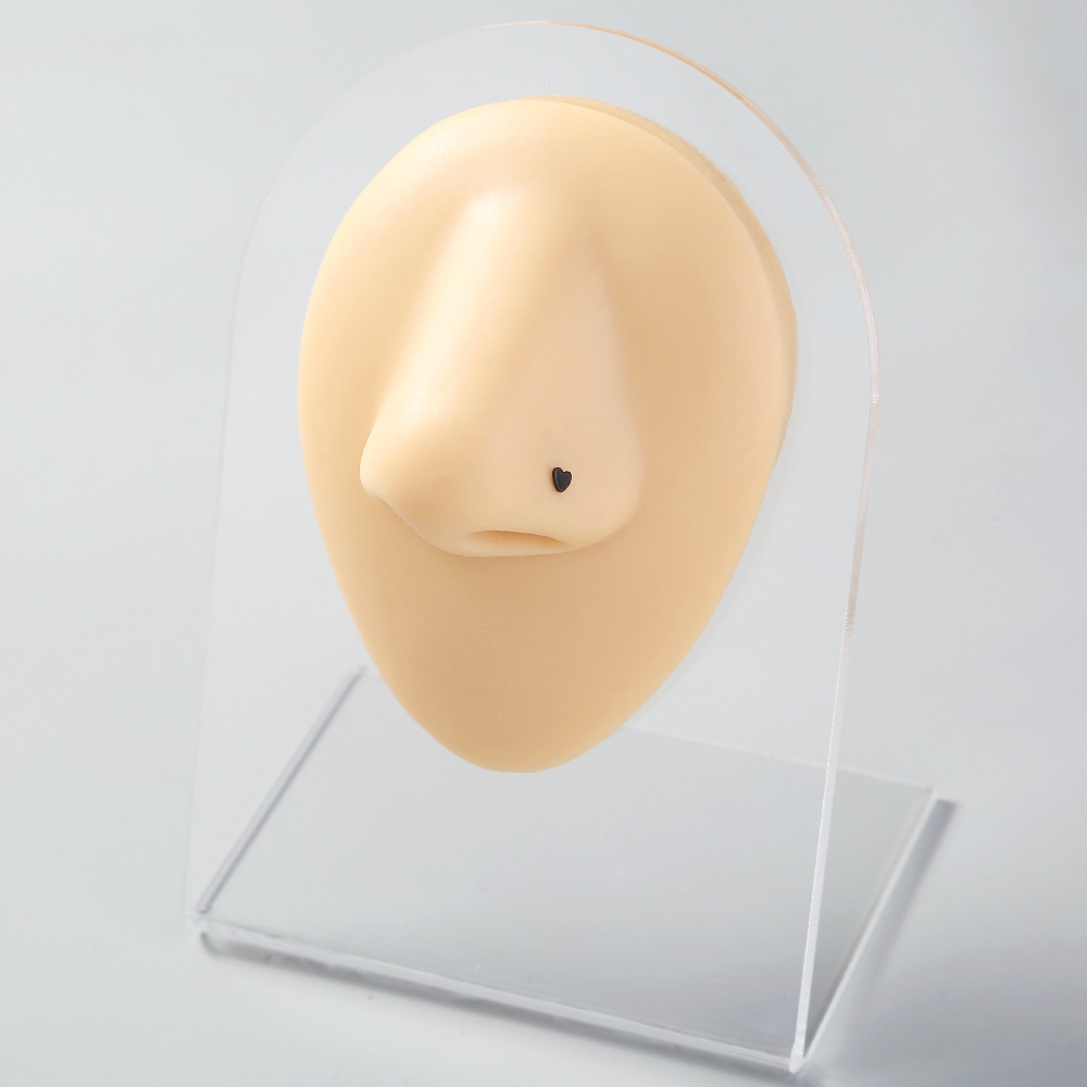 fashion straight stainless steel heart-shaped human body piercing jewelry