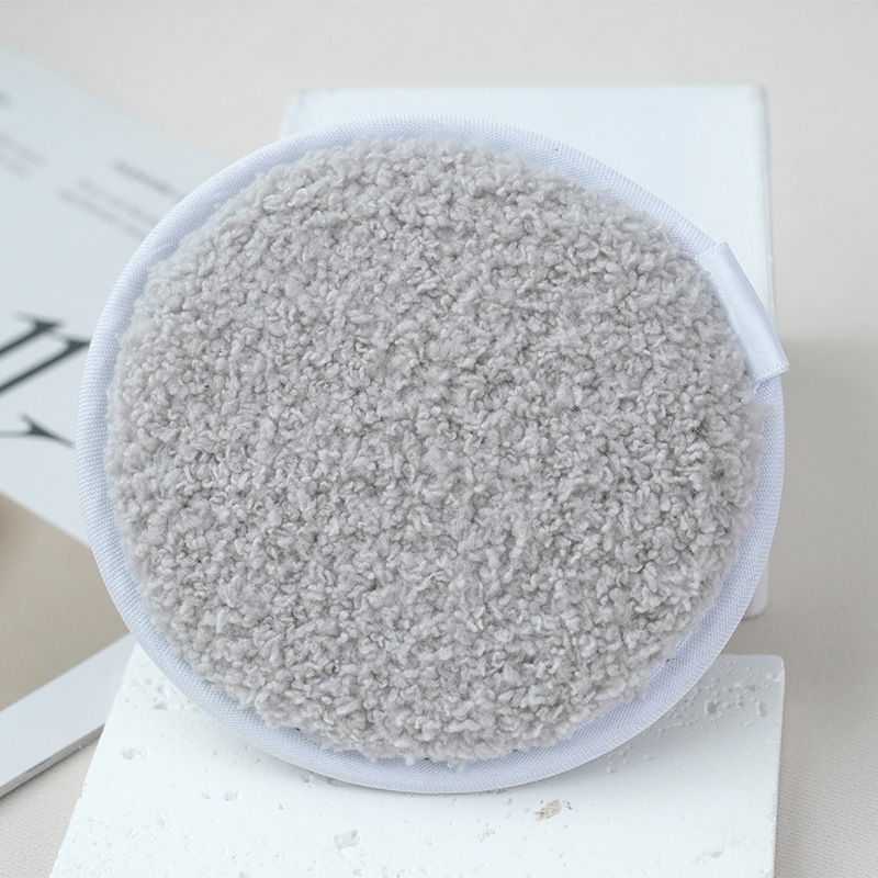 Esponja facial de doble cara para limpieza facial, removedor de maquillaje fácil de usar, esponja suave, diseño de piña, herramienta de limpieza y baño de algodón de azúcar.