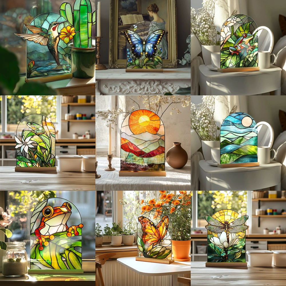 BTU447-494 растения и цветы декорации, имитация текстуры стекла