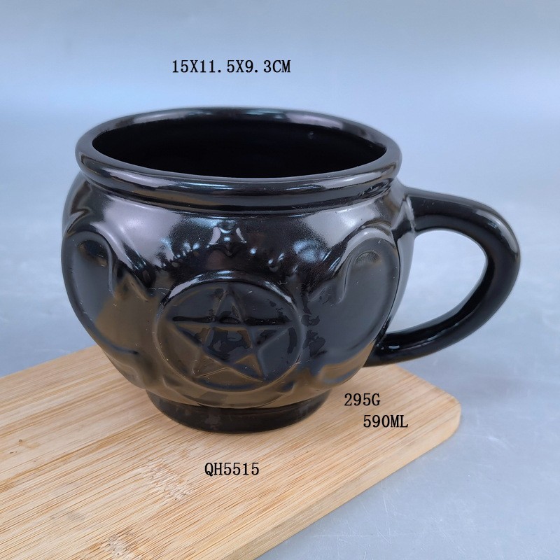 Taza de cerámica con forma de calavera, taza de café con diseño de cabeza de fantasma de Halloween, taza novedosa transfronteriza, diseño creativo