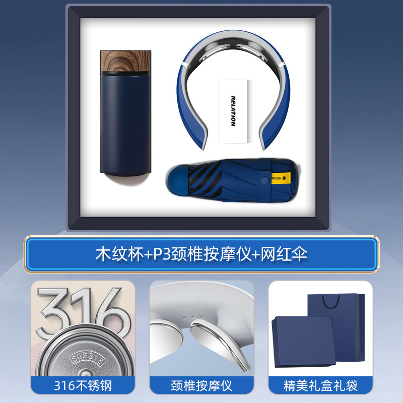 Juego de regalo de empresa Juego de regalo de mano de taza termo inteligente Regalo de evento de apertura Logotipo personalizado Regalo práctico