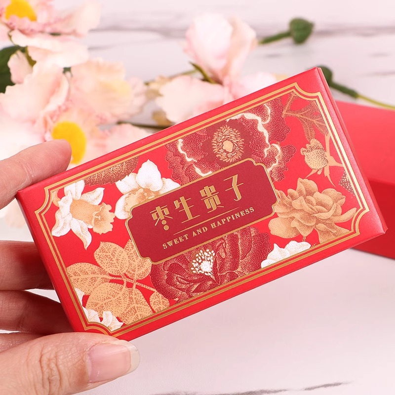 2025新款结婚喜糖袋子伴手礼内搭早生贵子盒子空简约高级婚礼回礼