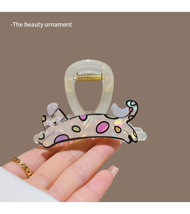 Forcina per capelli a forma di cucciolo di gatto con cartone animato, per bambini, con disco per capelli da donna, media e piccola, a forma di squalo_voghion.com