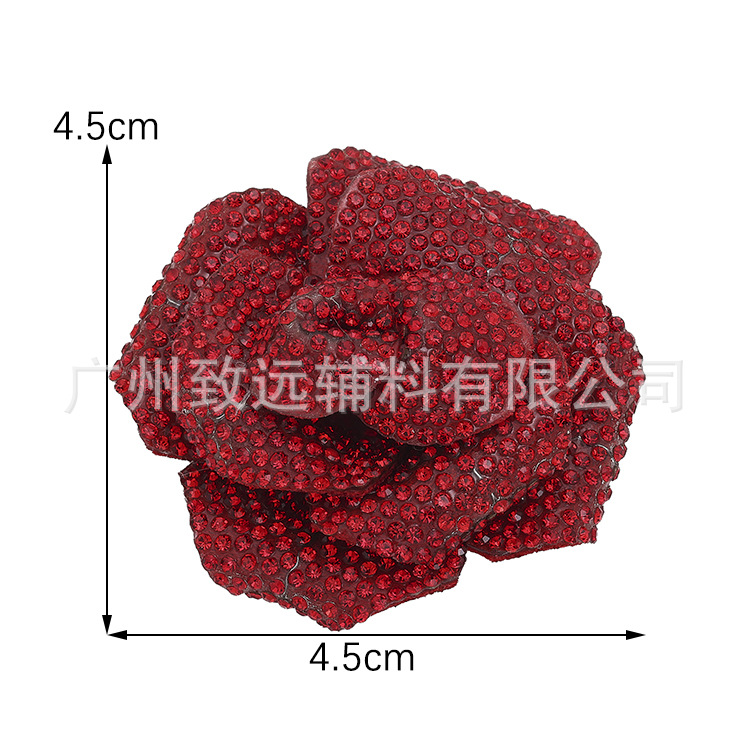 Moda de 4,5 cm de diamante completo rosa diy accesorios accesorios accesorios zapatos de mujer de fiesta accesorios accesorios sujetadores