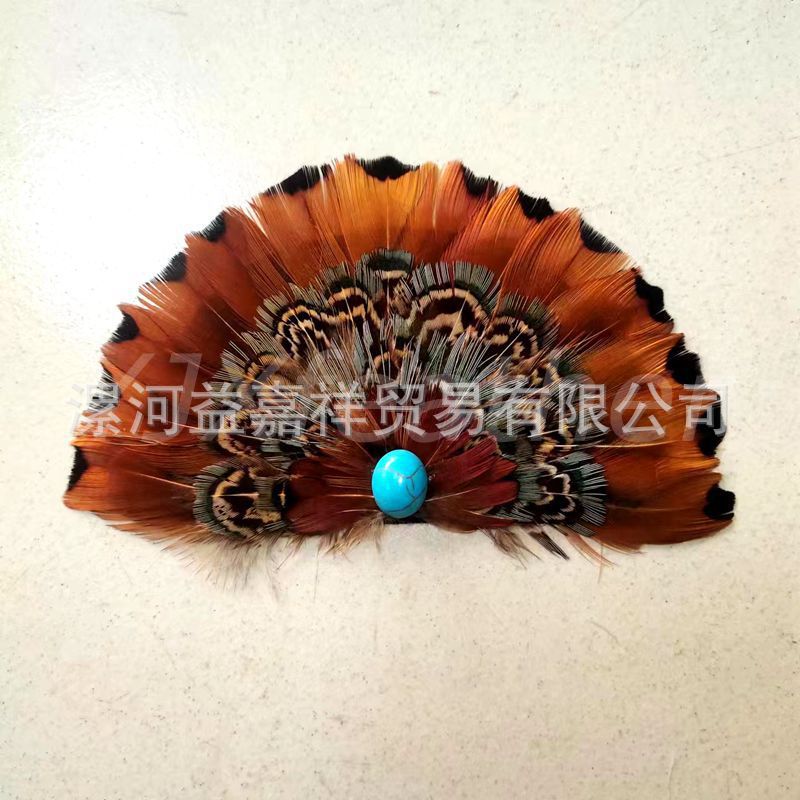 부채꼴 모양 12cm*7cm 규칙적인 청록색 1