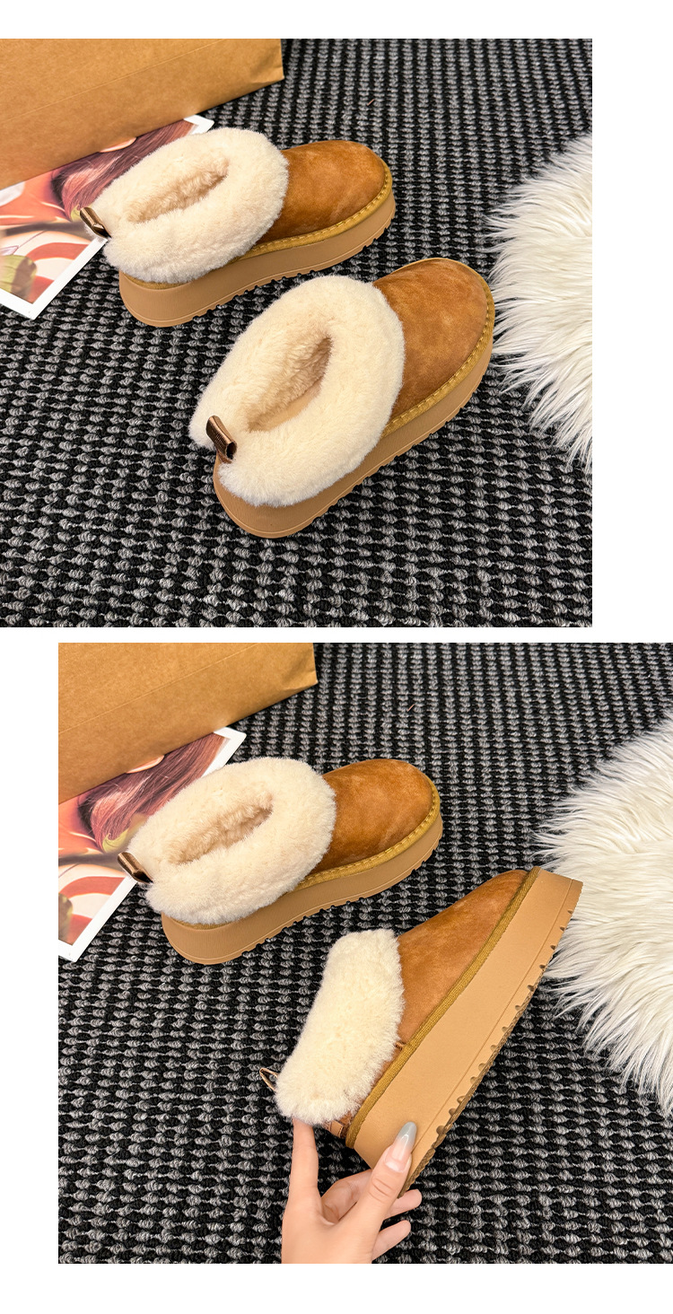 Women's Winter Snow Boots With Fleece Lining And Non-slip Sole_voghion.com