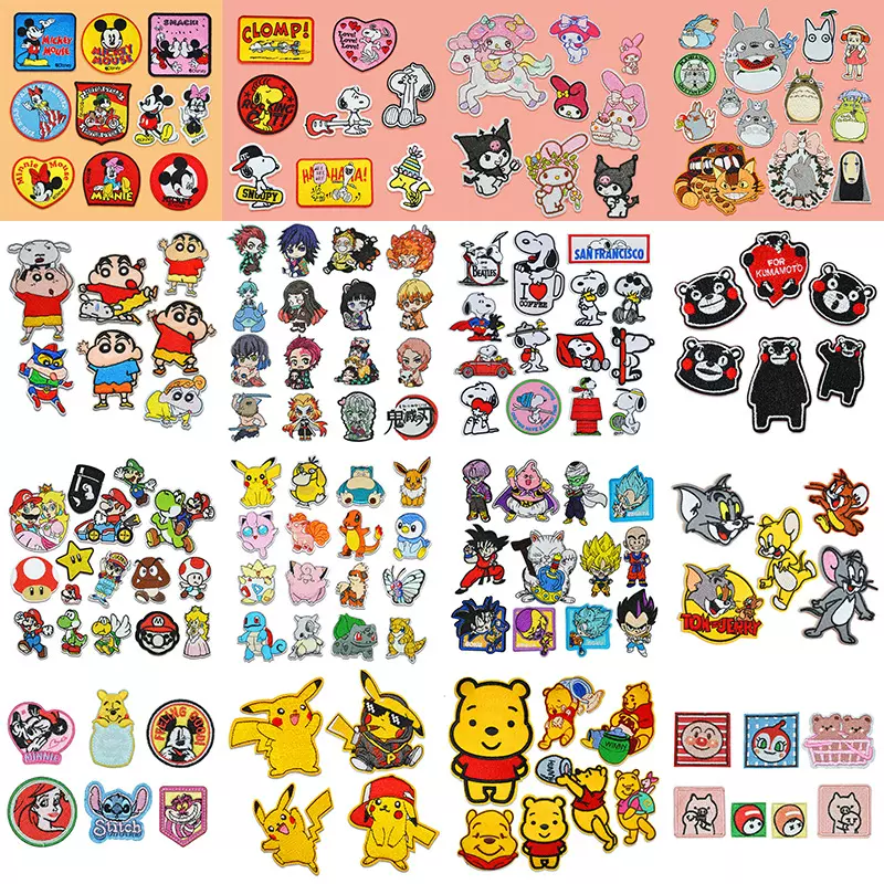 远大电脑绣花标跨境热卖动漫人物补丁刺绣贴服装辅料diy刺绣布贴