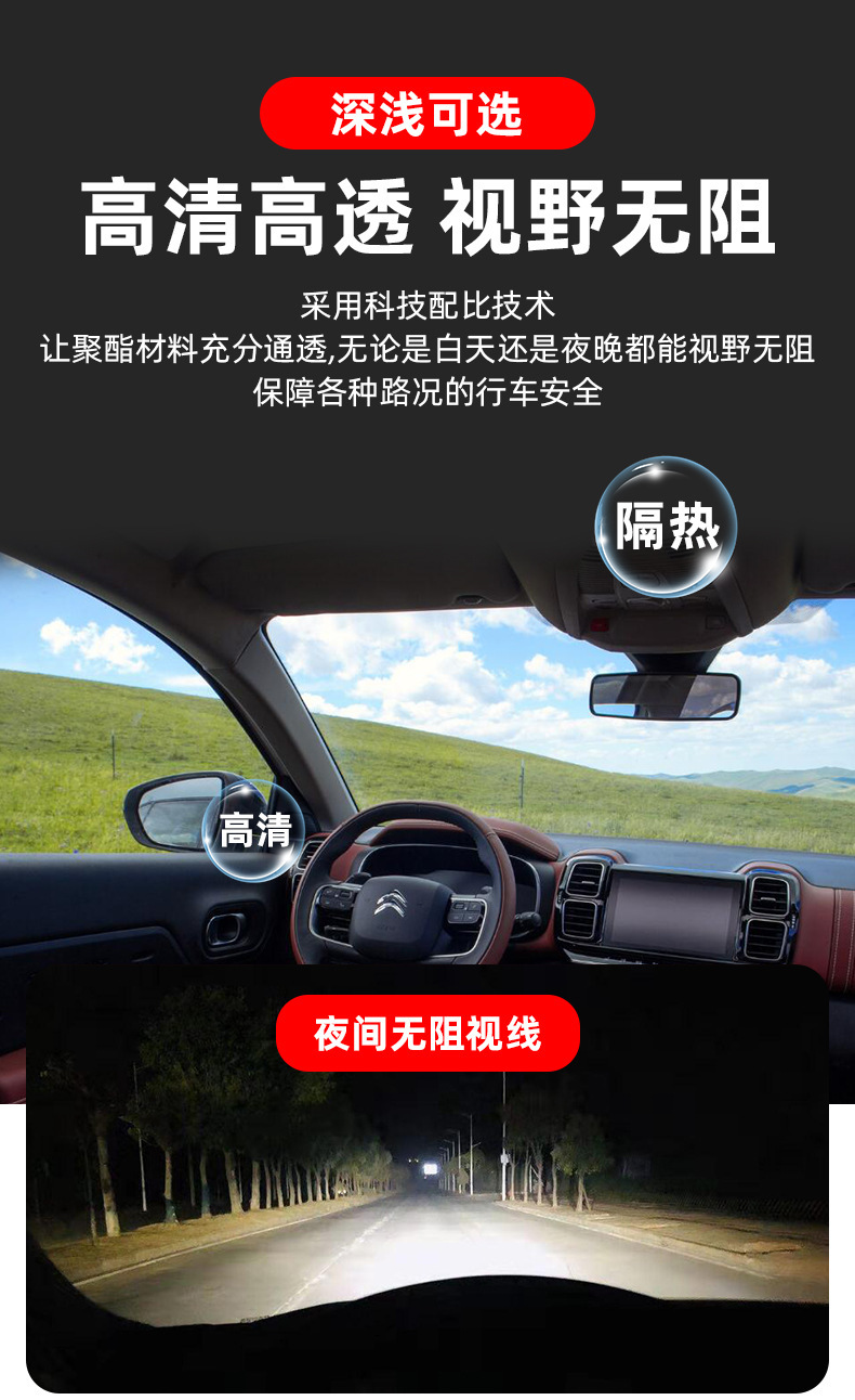 Cross-Border Automotive Solar Film, Window Film, Nano Ceramic Film, High Heat Insulation Vlt50% Heat Insulation Film, Explosion-Proof Sunscreen Film