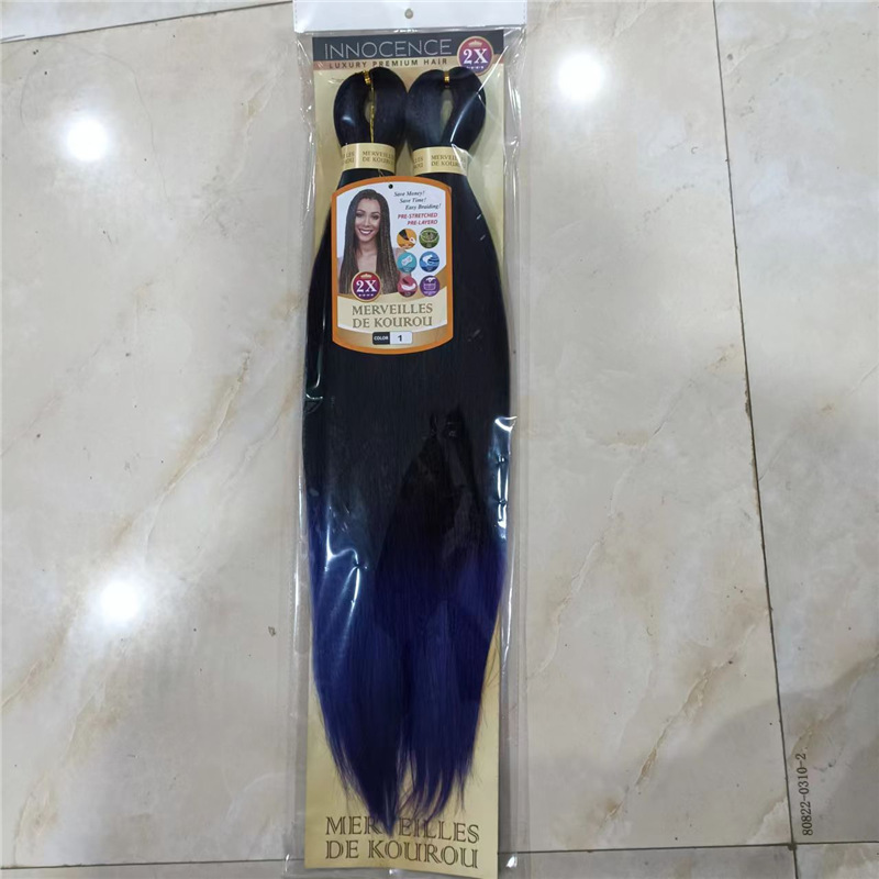 Trenzas grandes Ez, paquete de dos, flequillo exótico y moderno, cabello rizado de estilo exótico, peluca con flequillo completo