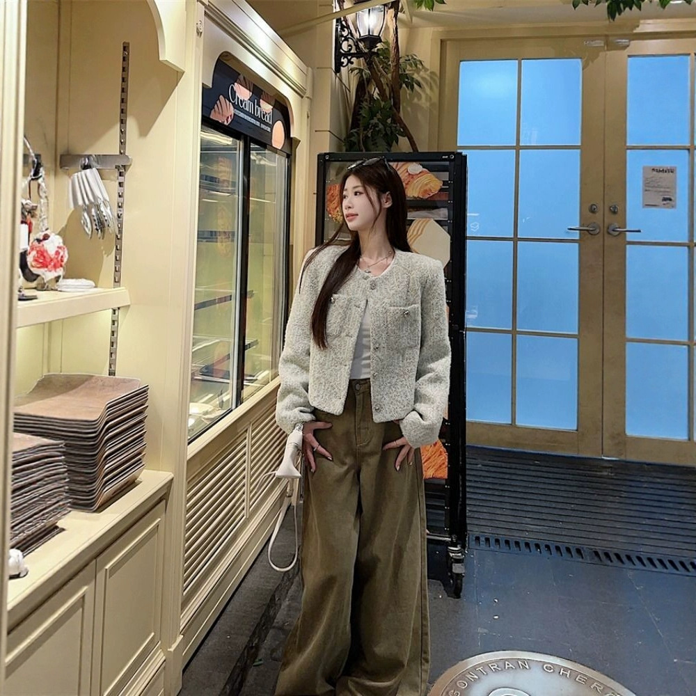 French-Style Tweed Woven Chanel-Style Short Jacket 2025 Spring and Autumn New Elegant Socialite Loose Slimming Top