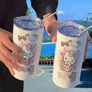 跨境水杯冰霸杯304不锈钢保温杯带吸管美式咖啡杯办公室萌趣定制