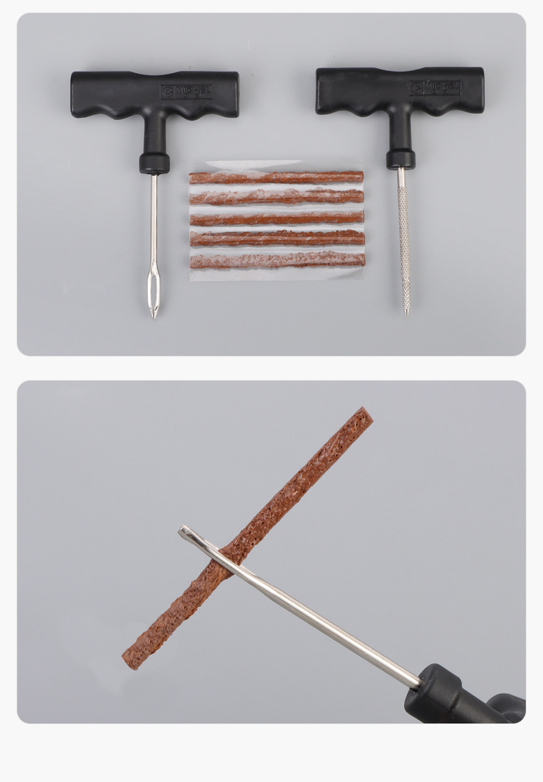 Car Vacuum Tire Repair Tool Portable Set Motorcycle and Electric Vehicle Repair Tools Emergency Tire Repair Strips