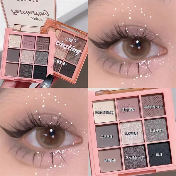 Transparent 9 color 16#smoky gray powder
