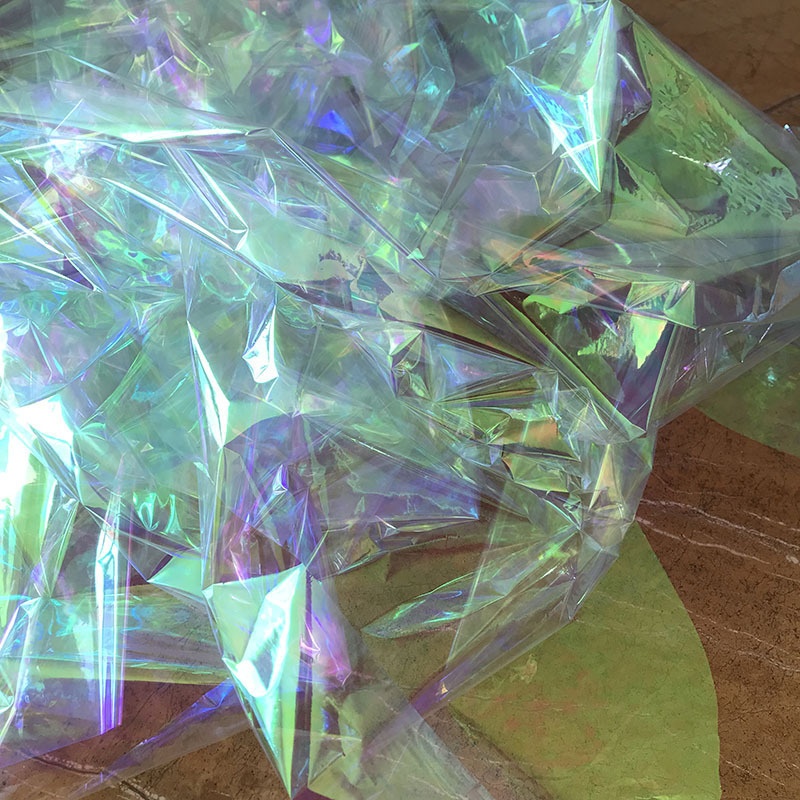 Type b transparent colorful tin film paper (6m × 1m) curly hair