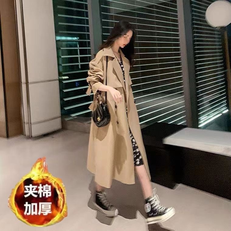 トレンチコートの女性春と秋の新型の小さい子の韓国版の中で長いタイプの洋風のファッションの流行のコートはカジュアルです。|undefined