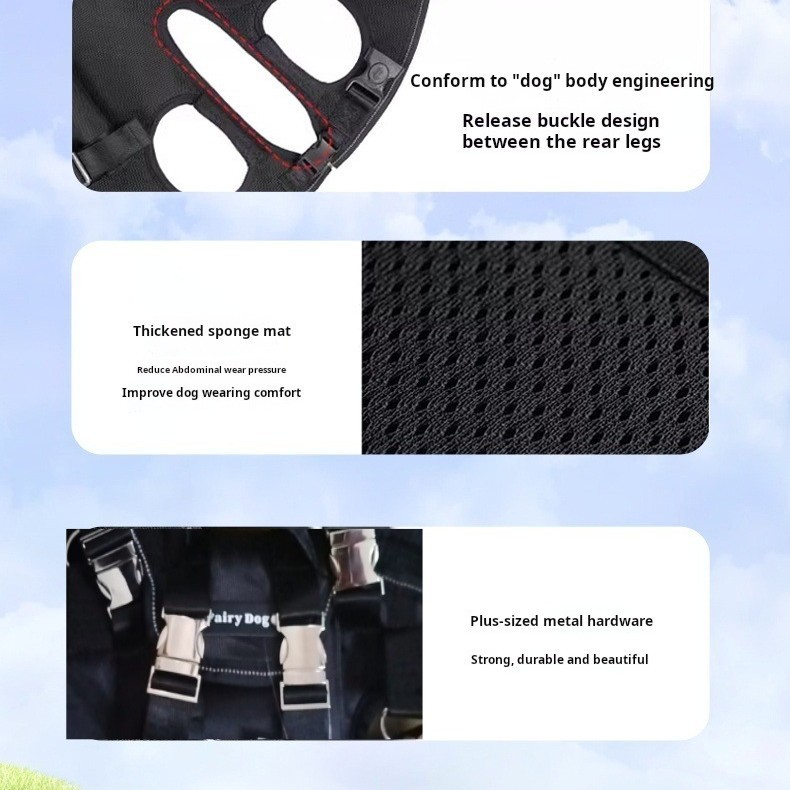 Hombros de Fairydog, mochilas para perros, bolsos de tracción para perros pequeños y medianos, mascotas que salen a montar