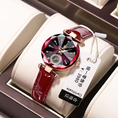 Swiss Brand Waterproof Women's Watch Ultra Thin Belt Watch Live Dropshipping on AliExpress