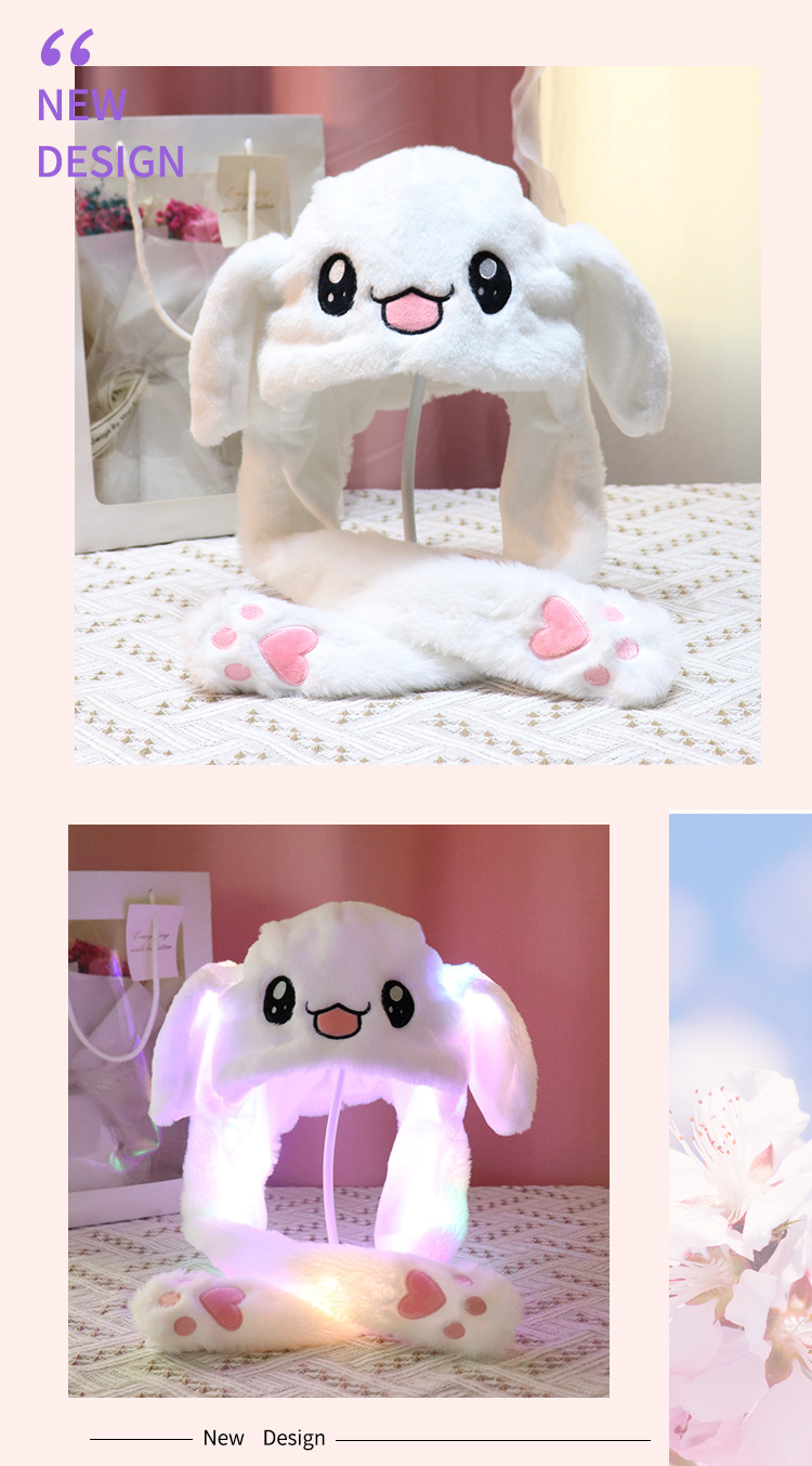 84g Weight Beanie Hat Hats Type Daily Occasion PP cotton, Plush Material Rabbit, Bunny Ears, Multicolor, Tie Dye, Face Pattern Unisex Cute Funny Rabbit Bunny Ears Multicolor Eaveless Beanie Hat