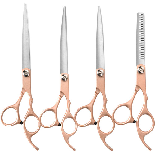 Pet Grooming Scissors, Dog Hair Cutting Magic Tool Set, Teddy Professional Hair Scissors, Curved Scissors, Tooth Scissors, Straight Scissors