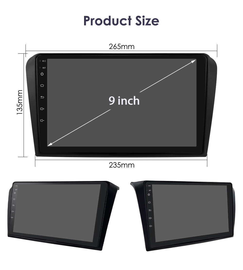 9inch Android Navigation Is Suitable for 04-09 Mazda3 Central Control Navigation System Car Mp5 Player Smart Device