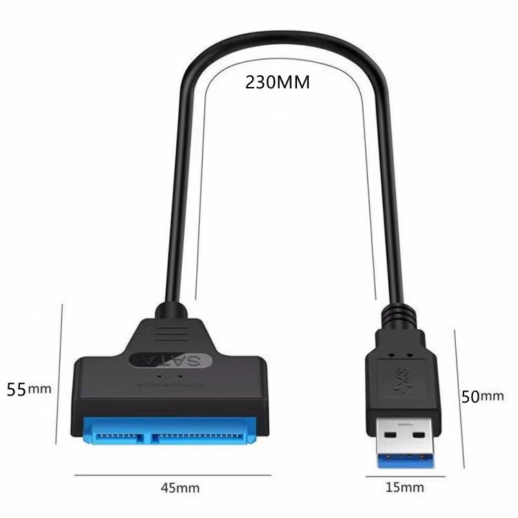 Кросс-бордер горячий продающийся USB 3.0 ротор SATA жесткий диск кабель данных 2,5-дюймовой механический твердотельный корпус легко управляется