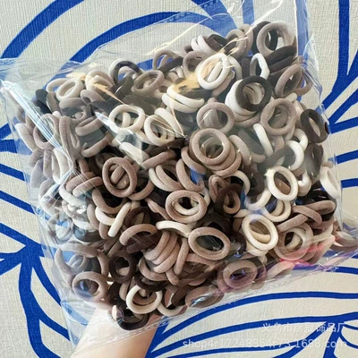 Saç üçün rezinlər, Rubber Band Baby Hair Band Does - 10milk-tea-color-500-pieces-in-bag