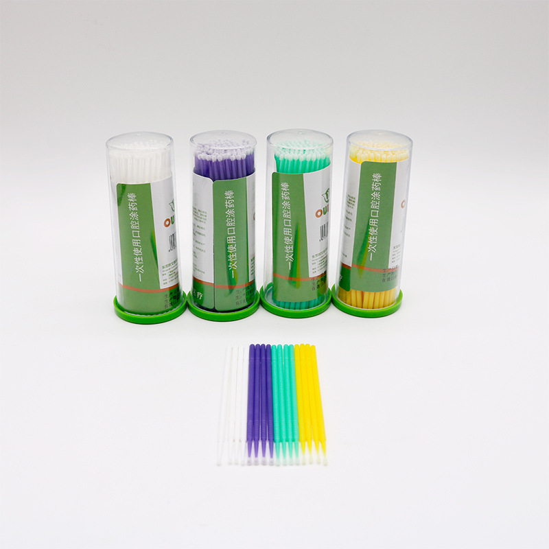 Dental Medicina Oral stick medicina desechable palo adhesivo pequeño cepillo pequeño palo de algodón palo de belleza oral 100 unids/caja
