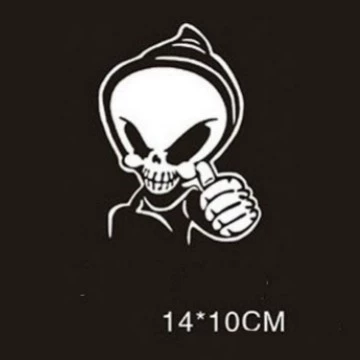 Творческий призрак злой рыцарь череп провокатор автомобиль наклейки 14-10cm