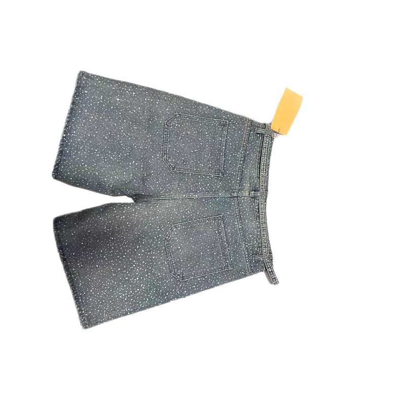 Men's denim shorts High-Quality American Rhinestone Denim|undefined