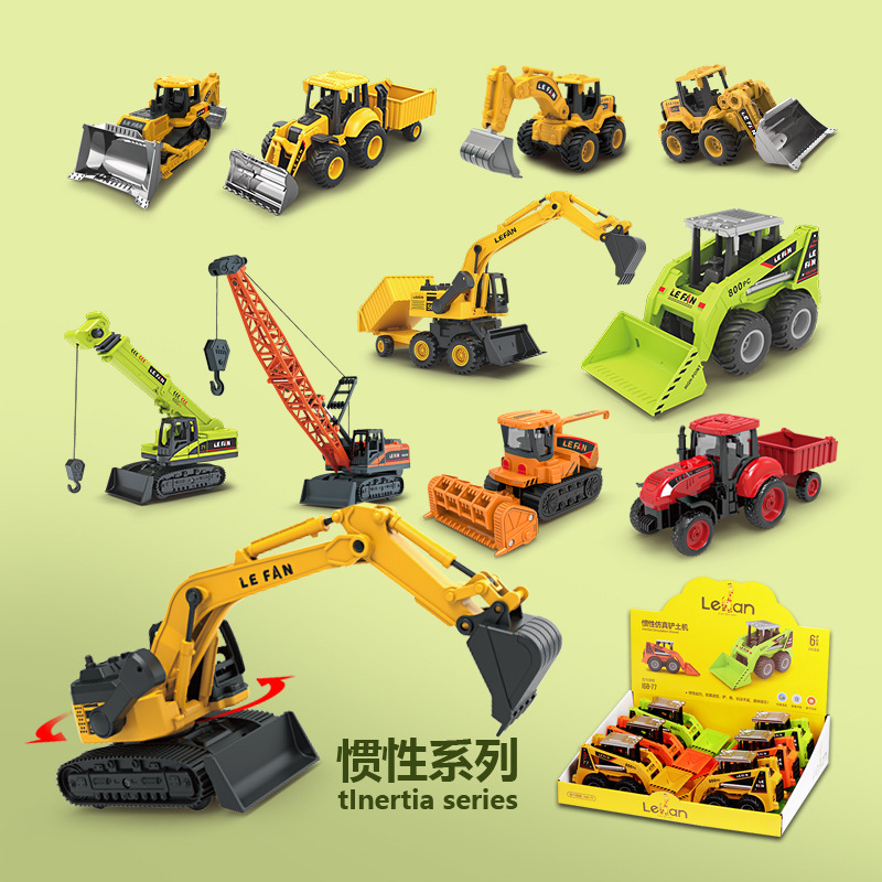 Inertia Engineering Excavating Crane Children's Toy Car Drop Resistant Car Boy Baby Excavator Cake Baking Shop Ornaments Inertia Engineering Excavating Crane Children's Toy Car Drop Resistant Car Boy Baby Excavator Cake Baking Shop Ornaments