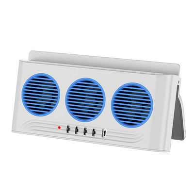 Solar-Powered Car Exhaust Fan, car radiator - white