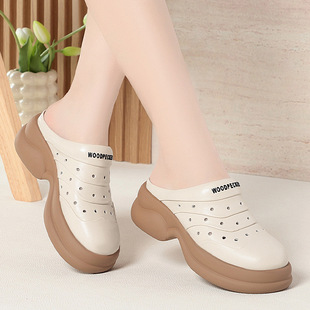 Factory Daifa New Hole Platform Shoes Women's Summer Thick Bottom Increased Fashion High-end Beach Baotou Sandals