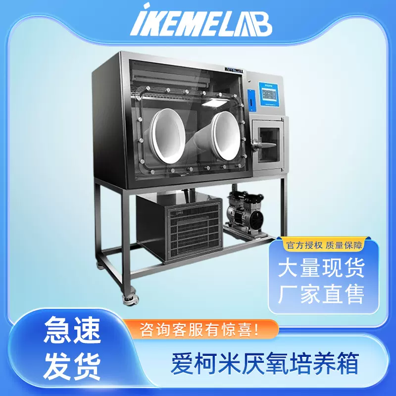 ikeme厌氧手套箱无氧微生物细菌培养科研工作站实验室厌氧培养箱