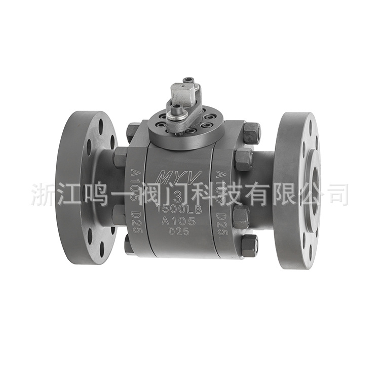 锻造高压三片式硬密封球阀喷焊STL/Ni55/Ni60手动硬密封法兰球阀