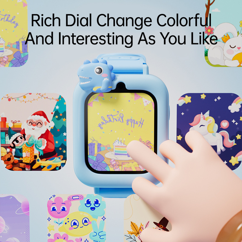 Nuevo reloj transfronterizo para niños multilingüe, multifunción, puede tomar fotos, video, pantalla táctil para niños, reloj inteligente en stock