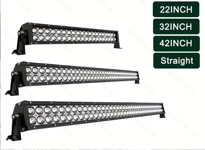 Car Led Strip Work Light, Roof Spotlight Set with Floodlight, Suitable for Off-Road Vehicles and Truck Headlight Modification