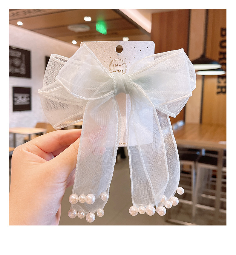 Girl's Cute Sweet Bow Knot Cloth Lace Hair Clip display picture 7