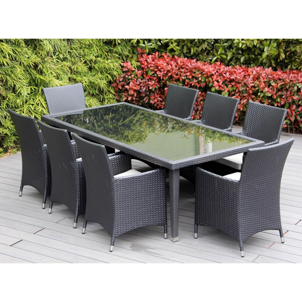 Mesas y sillas al aire libre, patio, combinación de sillas de ratán, terraza al aire libre, mesa de comedor comercial, silla, ocio, impermeable, protector solar