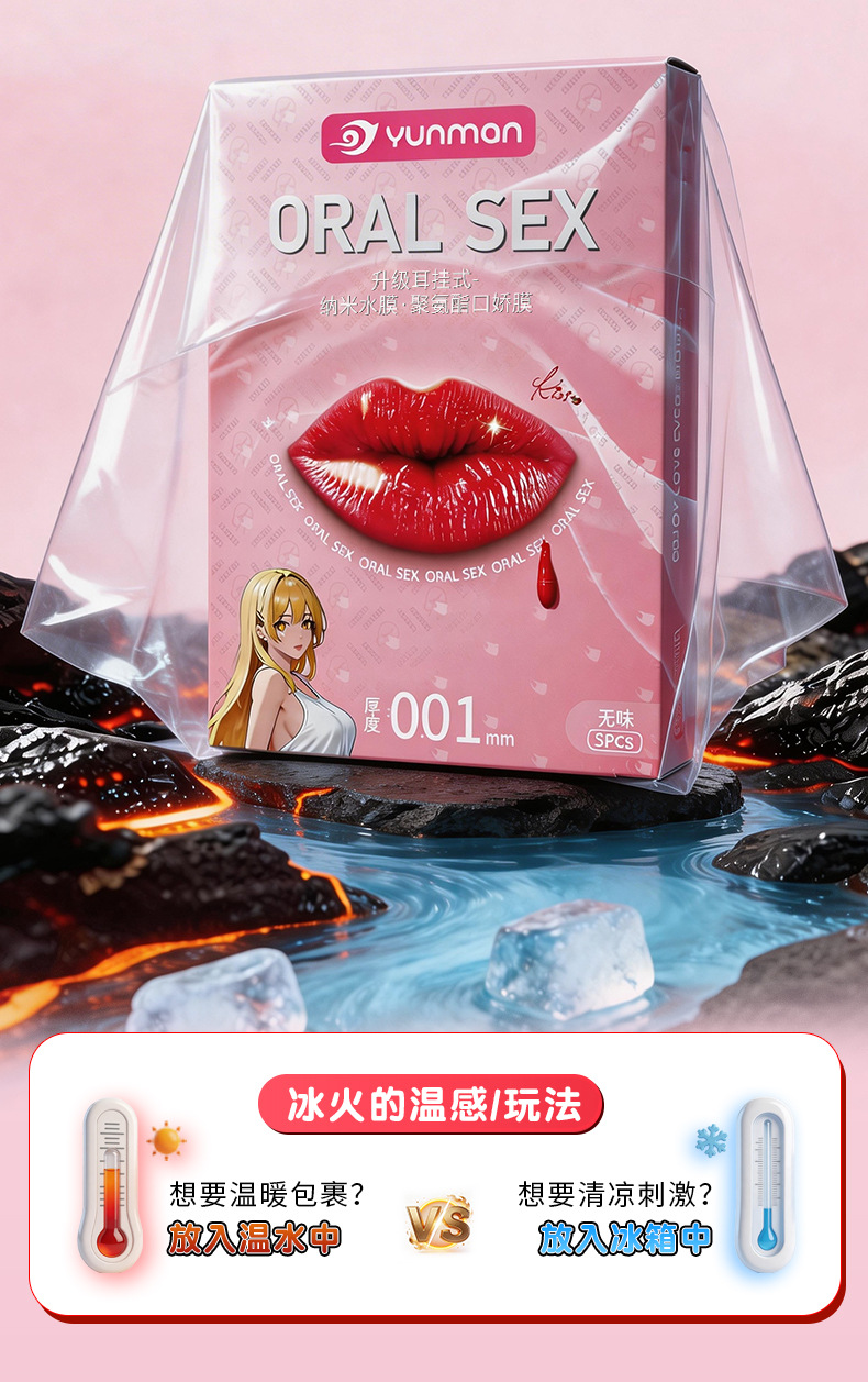 Ear-Loop Oral Barrier Mask for Men, Transparent PU, 3-Pack Nano Film — detail image 19