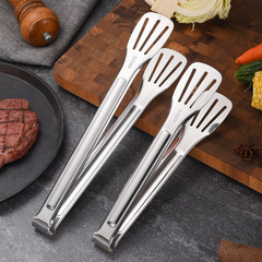 304 stainless steel three-line food tongs, thick food tongs, barbecue tongs, bread tongs, steak tongs, food tongs