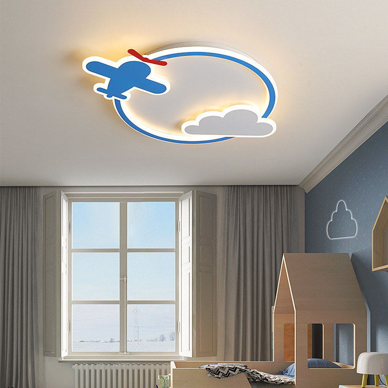 北欧轻奢儿童房led灯男孩卧室吸顶灯现代创意个性女孩云朵书房灯
