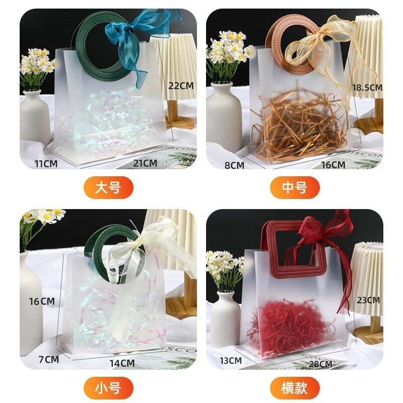 Bolsas de regalo PP mate mate mate mate personalizado bolsas de dulces personalizadas bolsas de cumpleaños transparentes al por mayor