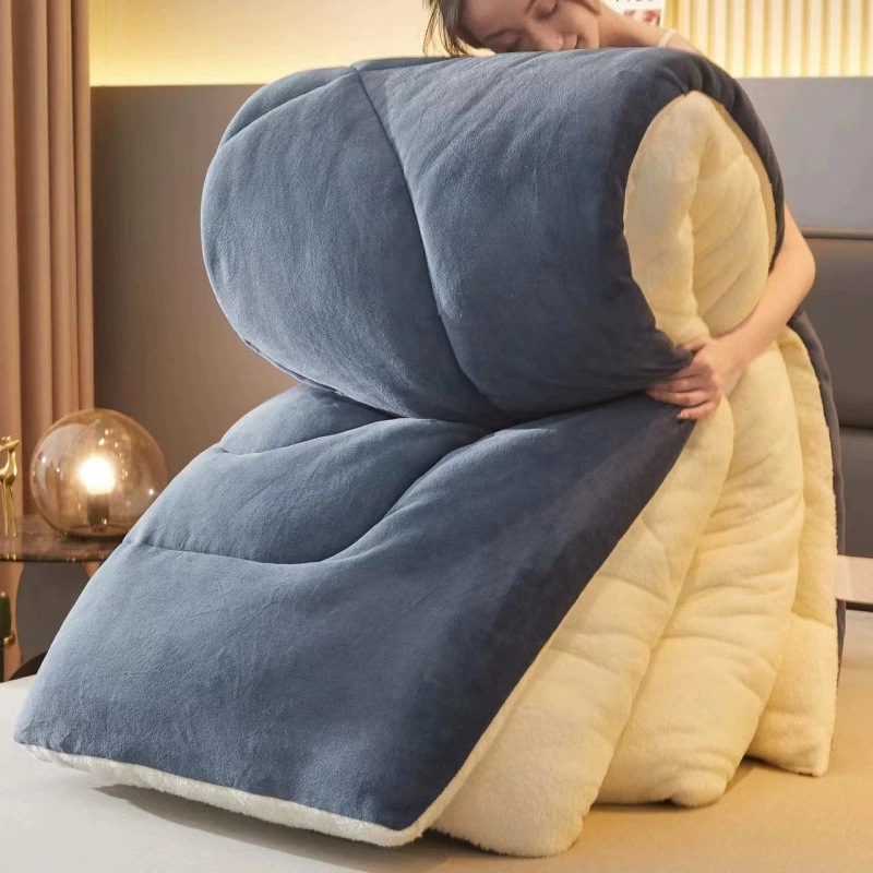 Winter double-sided keep warm duvet, with snowflakes, increased thickness