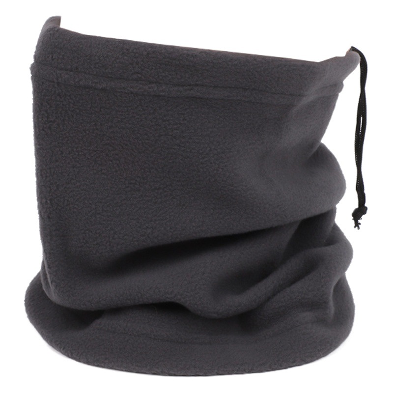 Cross-Border Hot-Selling Winter Fleece Neck Warmer, Cold-Proof and Warm-Keeping Drawstring Fleece Neck Gaiter for Men and Women, Outdoor Cycling Neck Protection