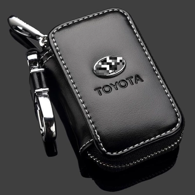 Toyota Corolla Camry Crown Reiz Highlander Rav4 üçün dəri avtomobil açar çantası