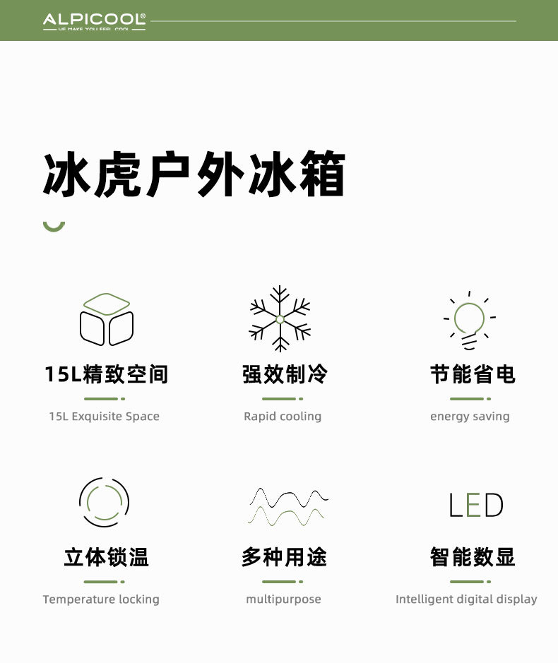 9 Ice Tiger compressor car refrigerator for both car and home use, 12v24v portable s15 dormitory mini refrigerator